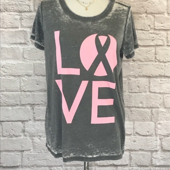 torrid Tops - Torrid gray/pink burnout T-shirt size 00